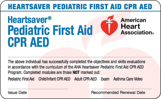 Heartsaver Pediatric First Aid Cpraed Northeast Medical Institute