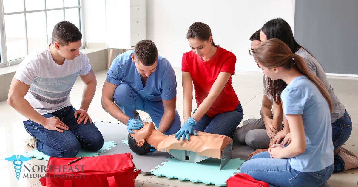 A person taking a BLS certification course