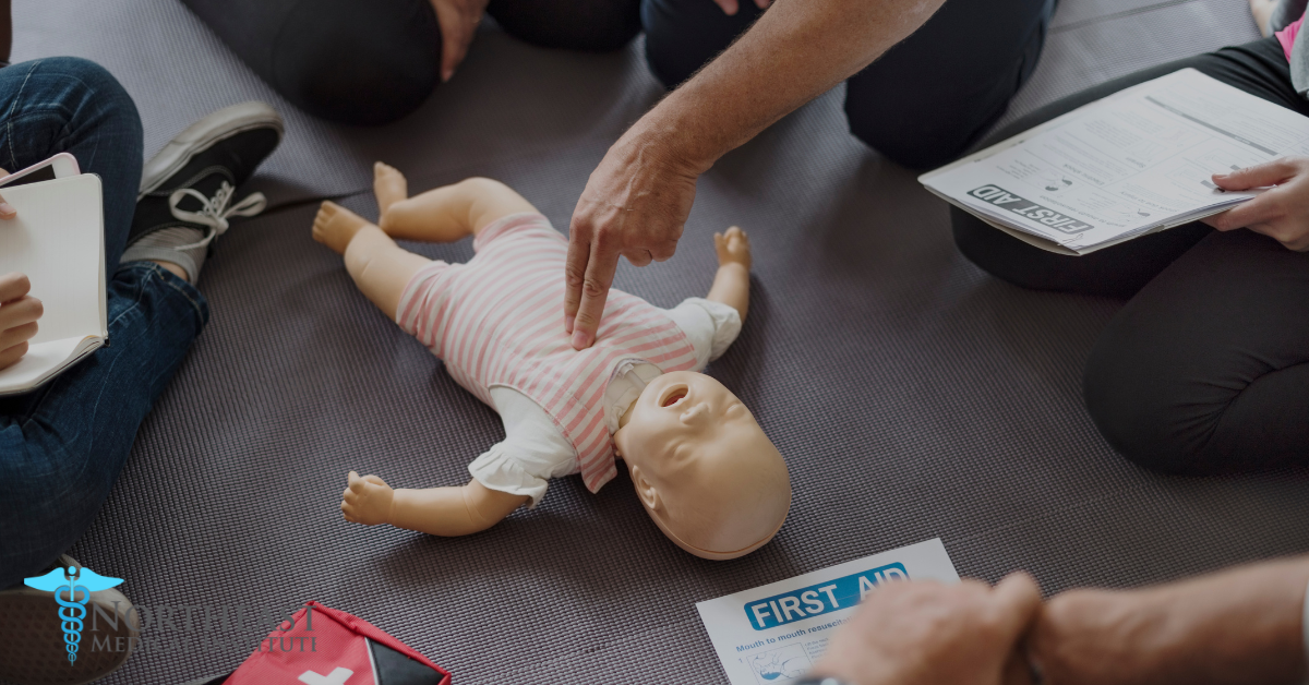 A person taking a BLS exam